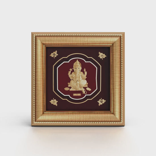 gold Ganesha frame for housewarming gift