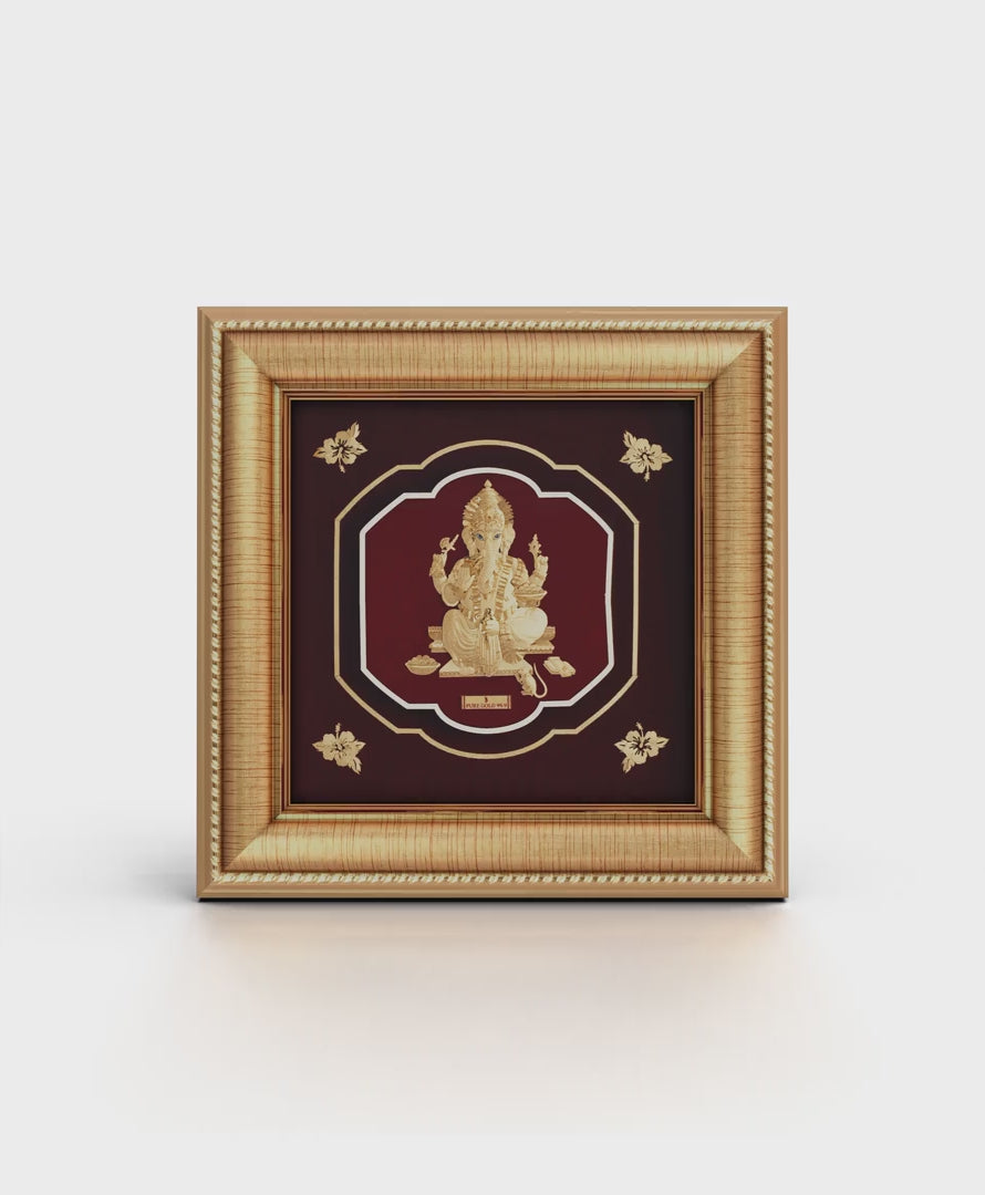 gold Ganesha frame for housewarming gift