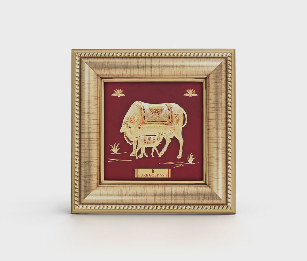 Kamdhenu Cow Pure Gold Sheet Artwork