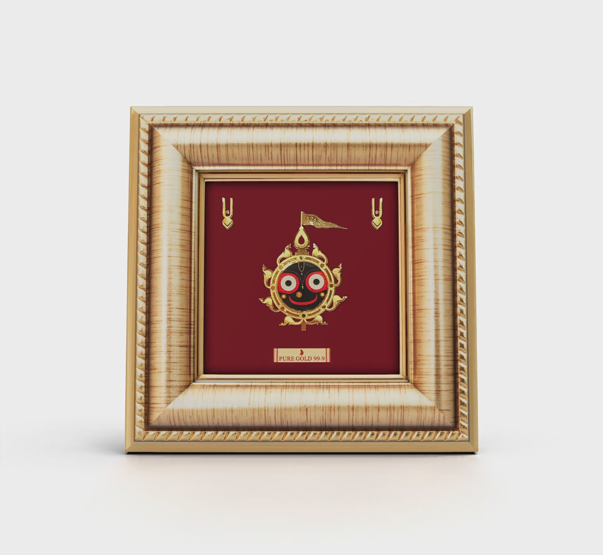 24K gold Lord Jagarnnath ji artwork in premium frame – perfect for home decor and gifting