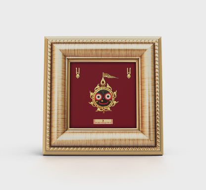 24K gold Lord Jagarnnath ji artwork in premium frame – perfect for home decor and gifting