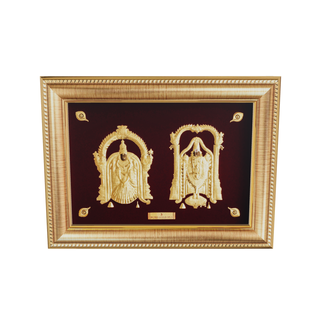 Prima Art Balaji 24K Gold Sheet Artwork Frame best for festival and corporate gifting 