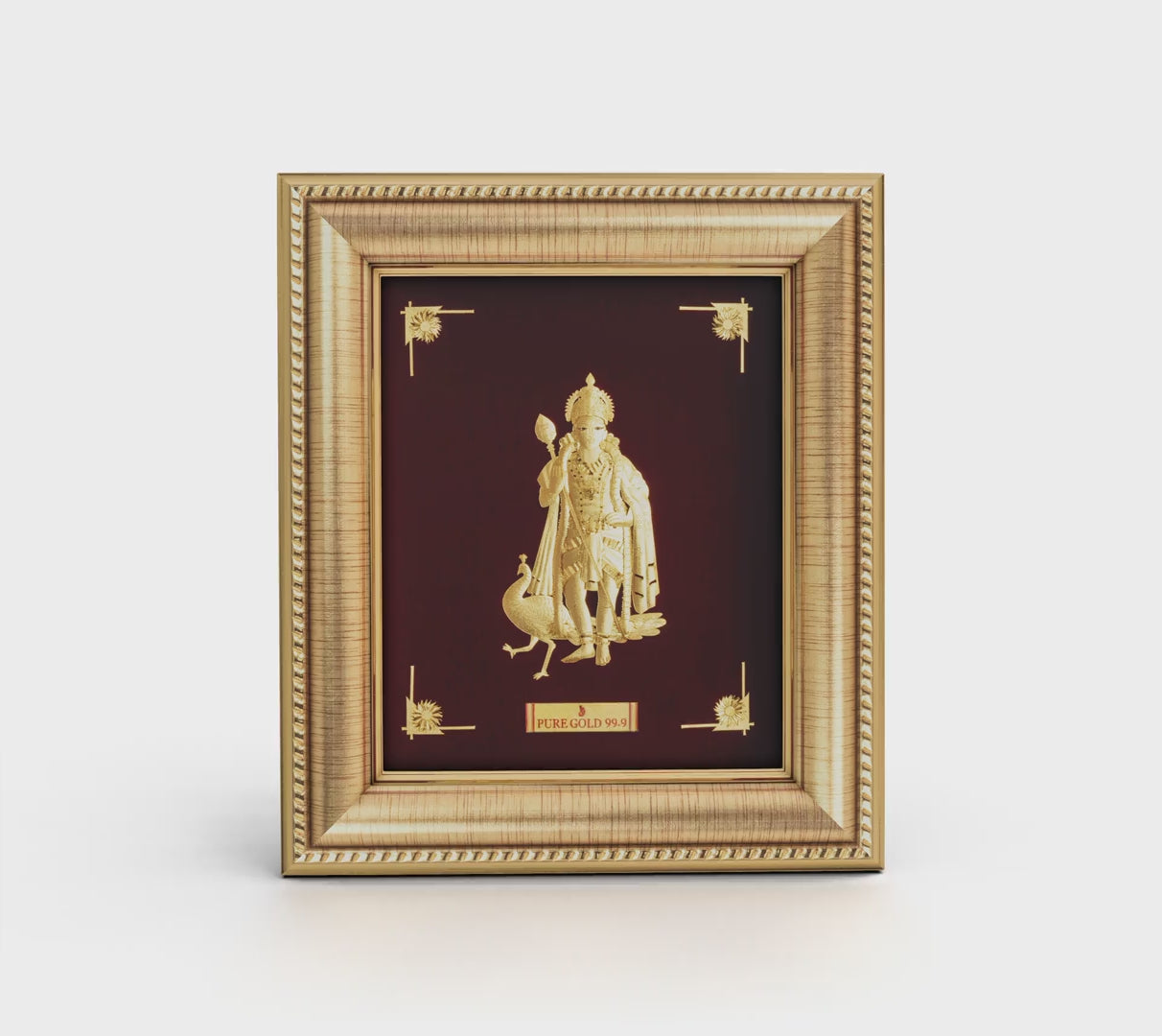 Prima Art Murgan ji 24K Gold Artwork Frame best for festival and corporate gifting .