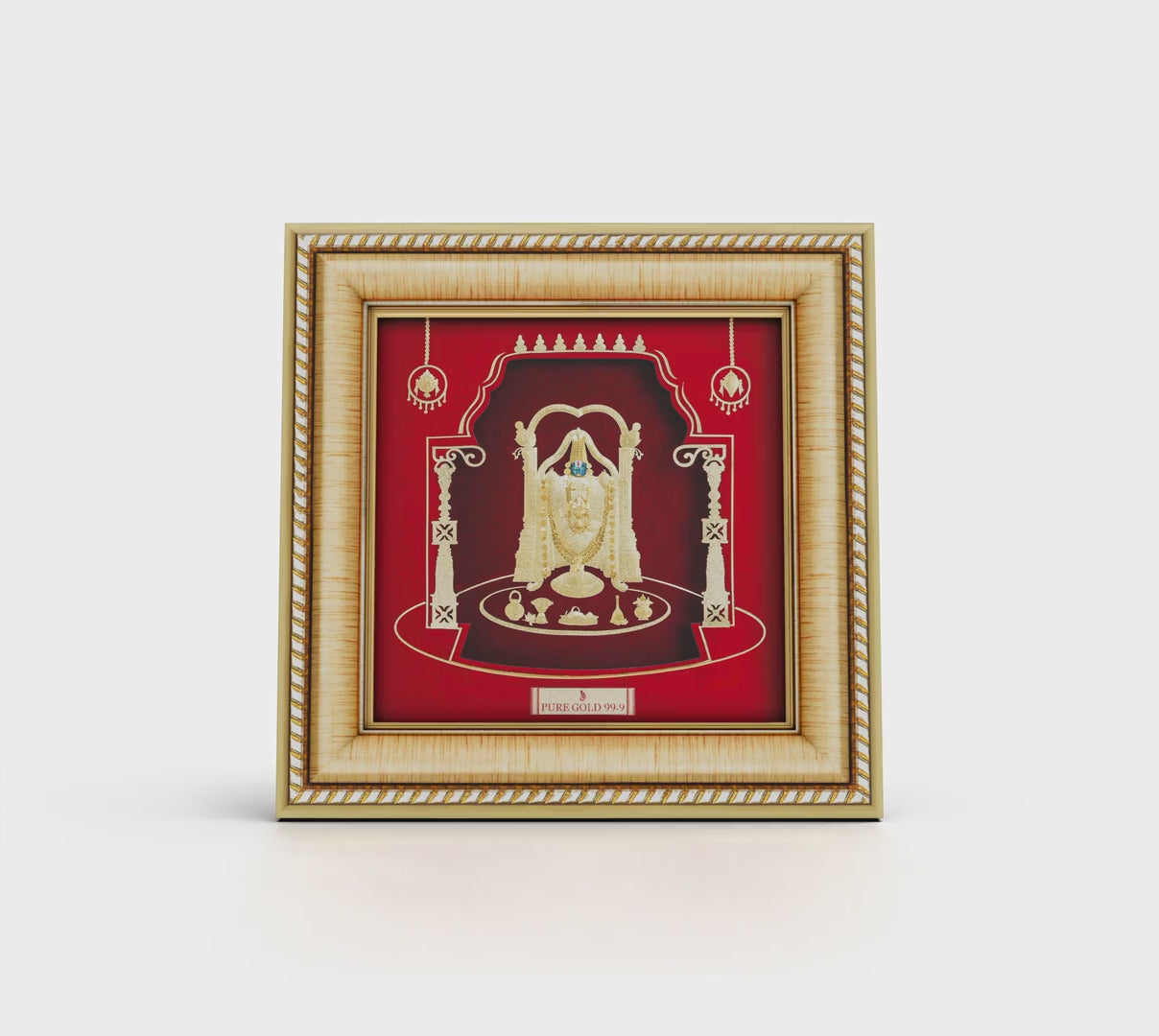 Prima Art Balaji 24K Gold Sheet Artwork Frame best for festival and corporate gifting 