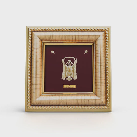 24K gold Balaji artwork in premium frame – perfect for home decor and gifting