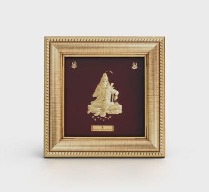Prima Art Lord Shiva 24K Gold Sheet Artwork Frame best for festival and corporate gifting 