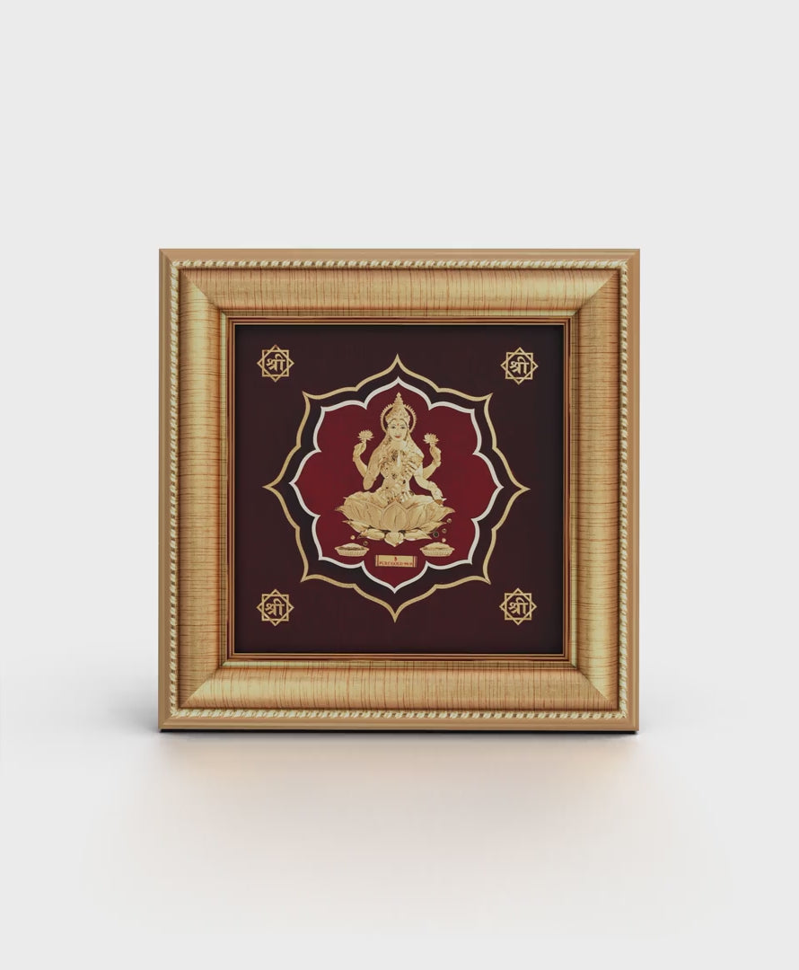 Lakshmi Devi gold frame for home temple