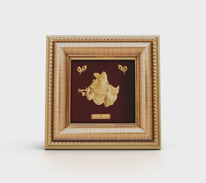 24K gold Radha Krishna artwork in premium frame – perfect for home decor and gifting