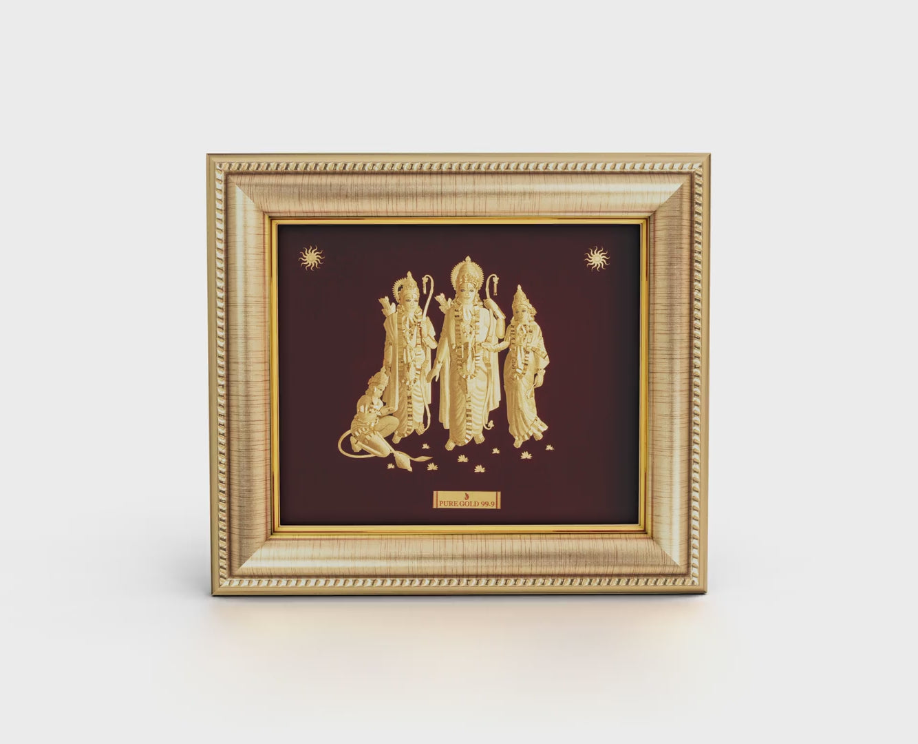Prima Art Ram Darbar 24K Gold Sheet Artwork Frame best for festival and corporate gifting 