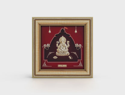 Prima Art Ganesha 24K Gold Frame best for festival and corporate gifting , perfect wall mount ganesha frame and table top. Vastu Approved. 