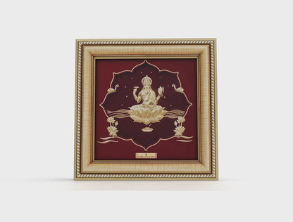 Prima Art Lakshmi 24K Gold  Frame best for festival and corporate gifting . Goddess laskhmi ji wall mount and table top frame.