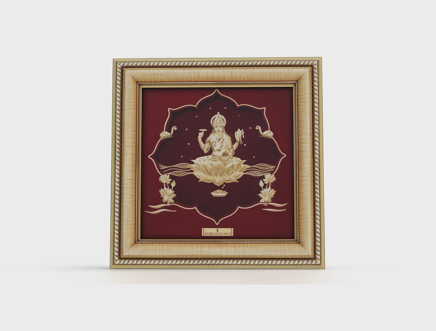 Prima Art Lakshmi 24K Gold  Frame best for festival and corporate gifting . Goddess laskhmi ji wall mount and table top frame.
