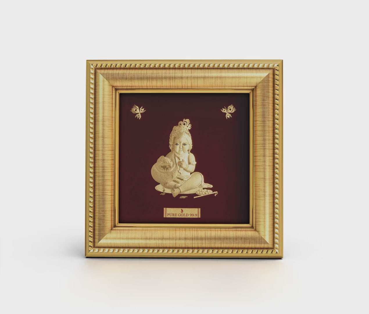 Prima Art Bal Gopal 24K Gold Sheet Artwork Frame best for festival and corporate gifting 