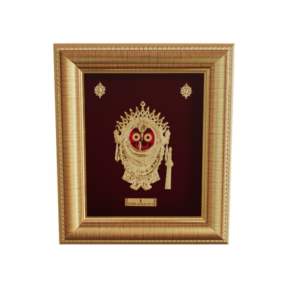 Lord Jagannath ji in Gold frame, Perfect wall frame and tabletop frame