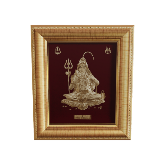 Lord Shiva gold artwork frame, wall hanging art frame. 