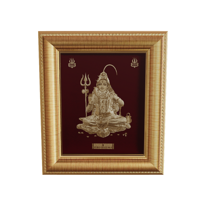 Lord Shiva gold artwork frame, wall hanging art frame. 