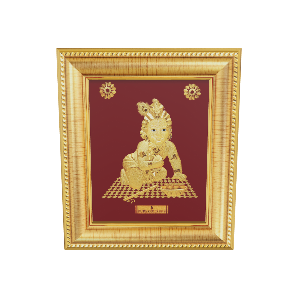 Prima Art , Prima Art India, Prima Art artwork, Prima Art 99.90% gold sheet artwork, 24k gold sheet artwork, Devotional artwork , Prima Art 24k gold sheet artwork, Balaji gold artwork