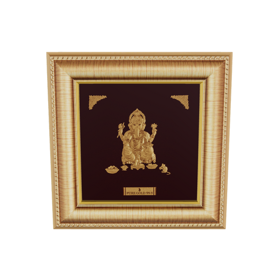 Lord Ganesha Gold frame by Prima Art. Perfect for house warming gift.