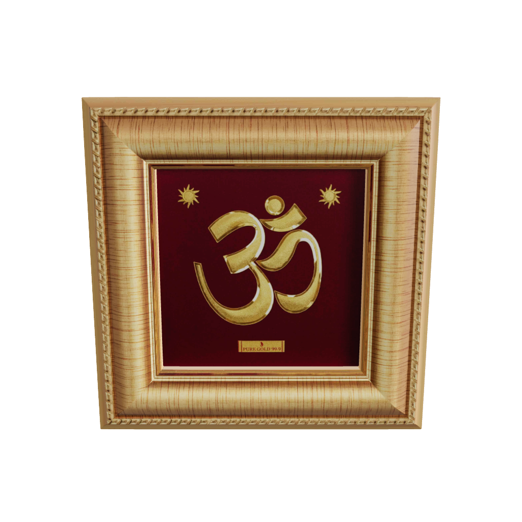 
Om Gold Wall Hanging Photo Frame For Home & Office Decoration