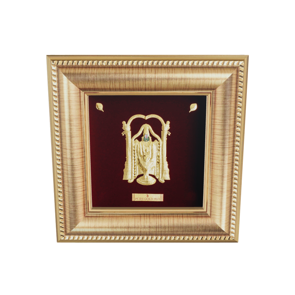 Prima Art Balaji 24K Gold Sheet Artwork Frame best for festival and corporate gifting 