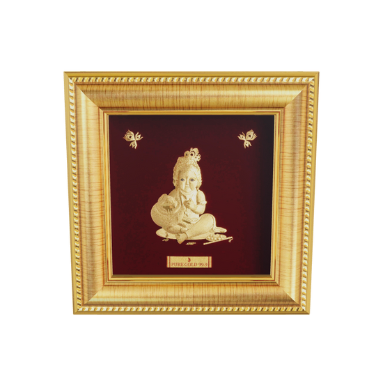 Prima Art Bal Gopal 24K Gold Sheet Artwork Frame best for festival and corporate gifting 