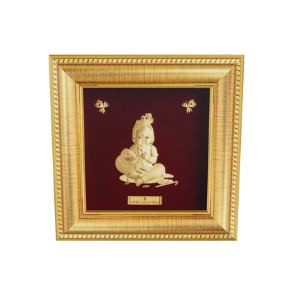 Prima Art Bal Gopal 24K Gold Sheet Artwork Frame best for festival and corporate gifting 