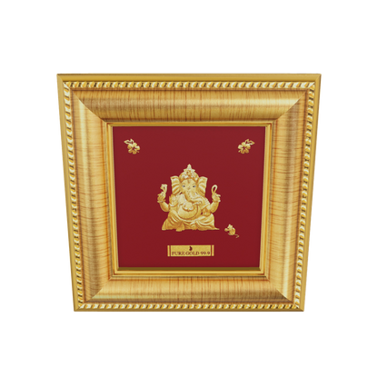 24K gold Ganesha artwork in premium frame – perfect for home decor and gifting
