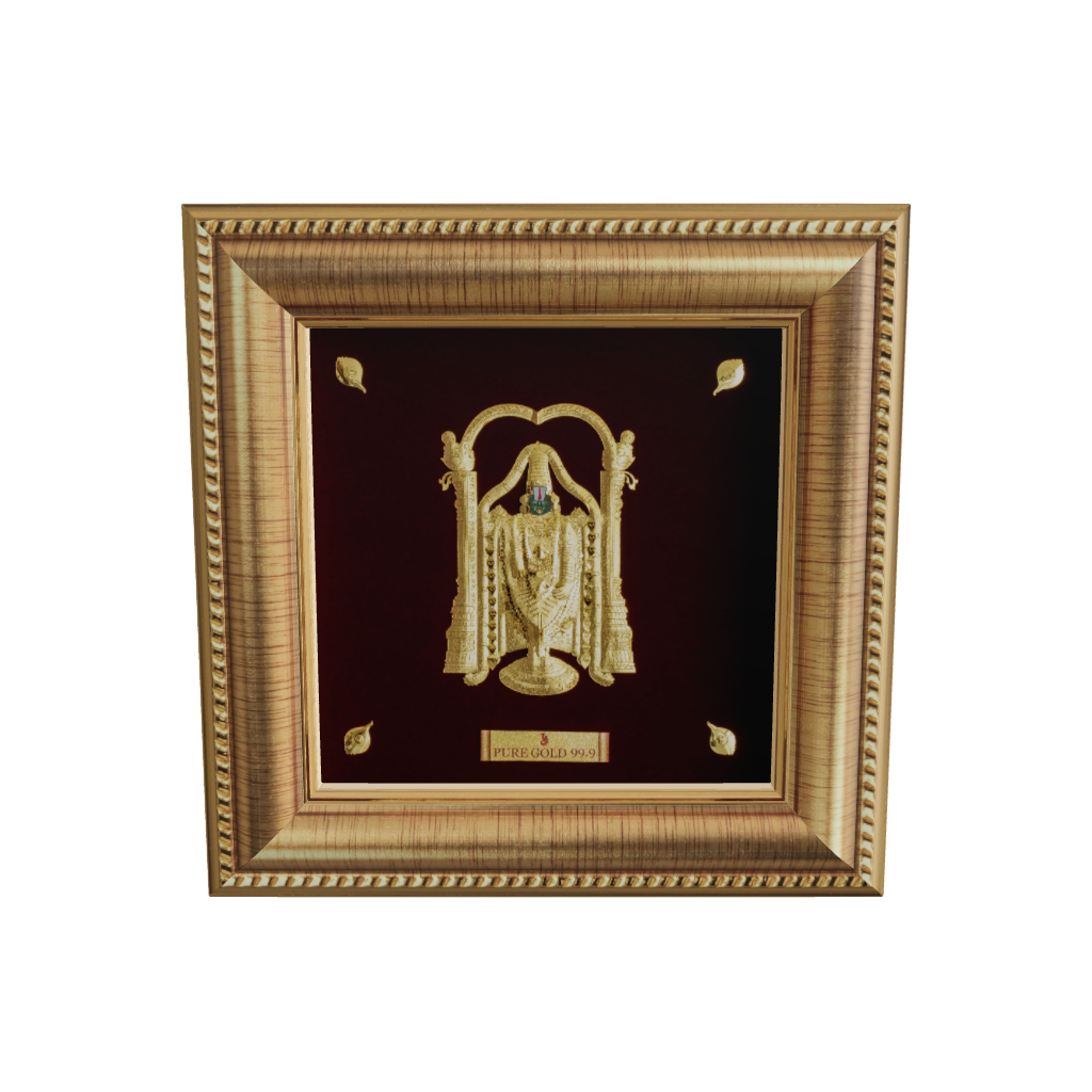 Prima Art Balaji 24K Gold Sheet Artwork Frame best for festival and corporate giftin