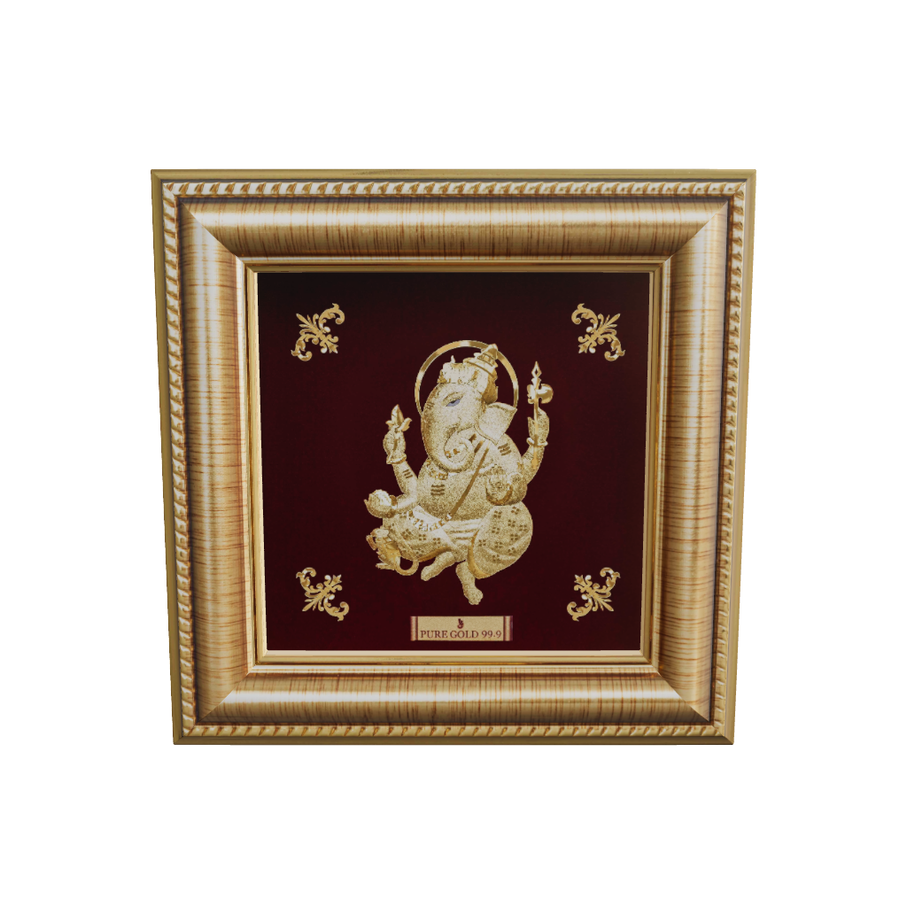 Prima Art Balaji 24K Gold Sheet Artwork Frame best for festival and corporate giftin