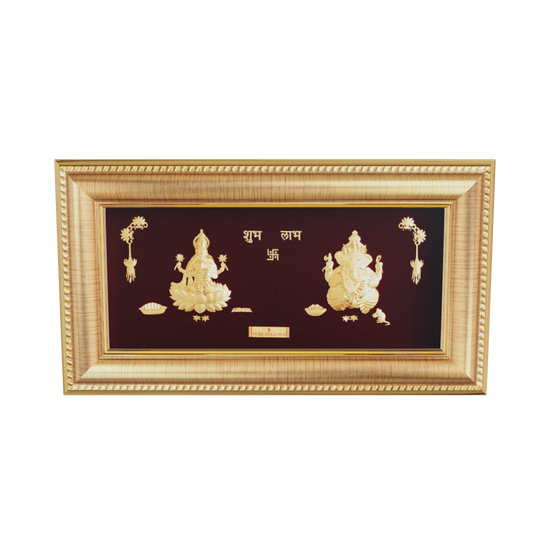 Prima Art Balaji 24K Gold Sheet Artwork Frame best Lakshmi Ganesha festival and corporate gifting 