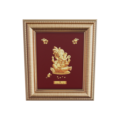 Prima Art Lord Haridra 24K Gold Sheet Artwork Frame best for festival and corporate gifting 