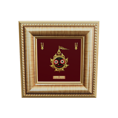 Prima Art Jagannath ji 24K Gold Sheet Artwork Frame best for festival and corporate gifting