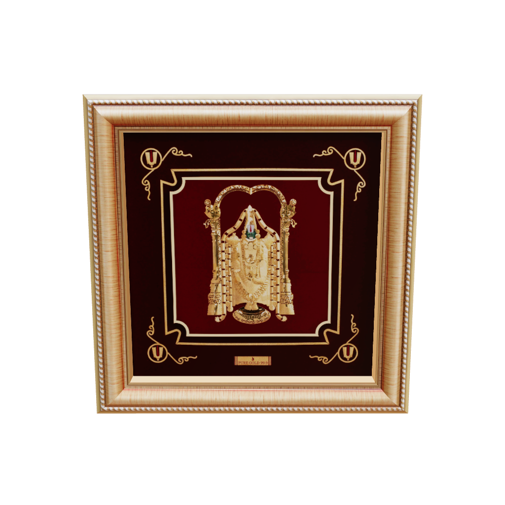 irupati Balaji gold wall hanging for home decor and for gifting.