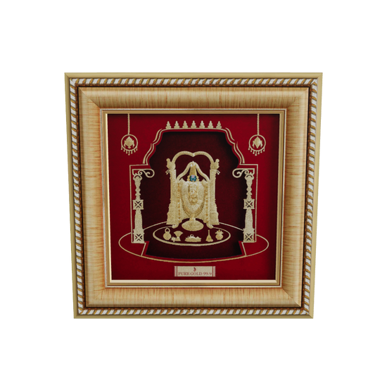 Prima Art Balaji 24K Gold Sheet Artwork Frame best for festival and corporate gifting 