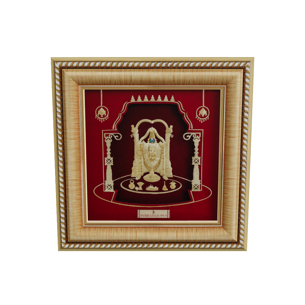 Prima Art Balaji 24K Gold Sheet Artwork Frame best for festival and corporate gifting 