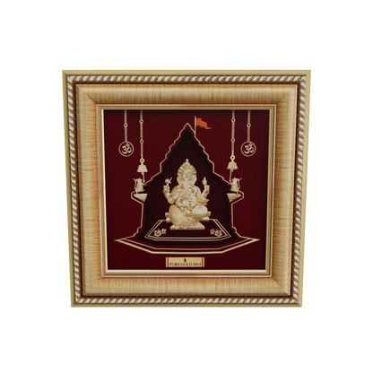 Prima Art Ganesha 24K Gold Sheet Artwork Frame best for festival and corporate gifting 