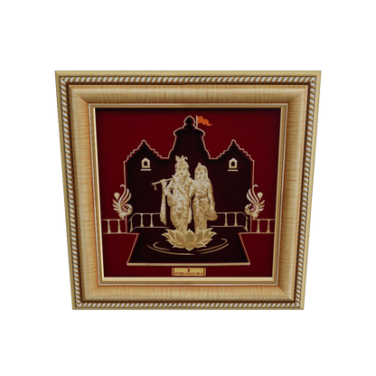 Prima Art Radha Krishna 24K Gold Sheet Artwork Frame best for festival and corporate gifting 