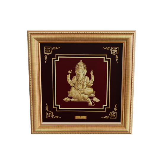 Gold Ganesha frame for housewarming gift