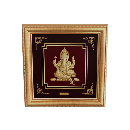 Gold Ganesha frame for housewarming gift