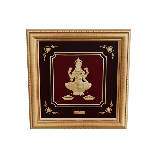 24k gold Lakshmi artwork for Diwali gift