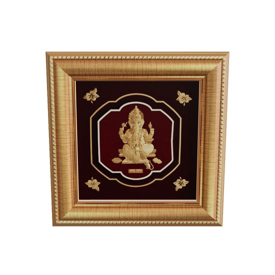 gold Ganesha frame for housewarming gift