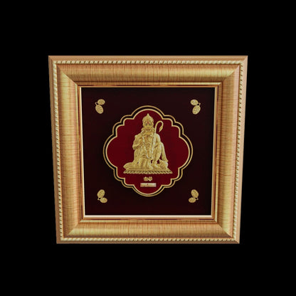 Lord Hanuman 24K Gold Artwork O7 – Premium Spiritual Wall Décor