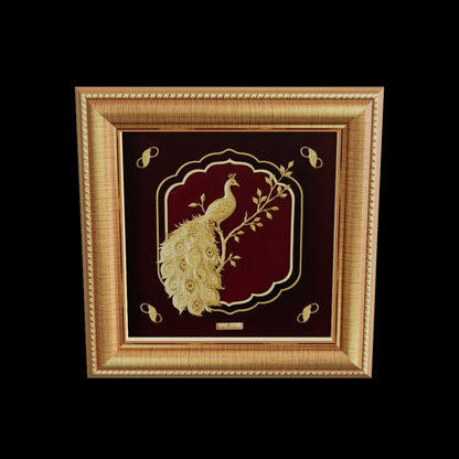 Peacock Gold Wall Art Decor - O8