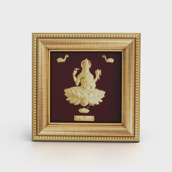 Prima Art Lakshmi 24K Gold Sheet Artwork Frame best for festival and corporate gifting 