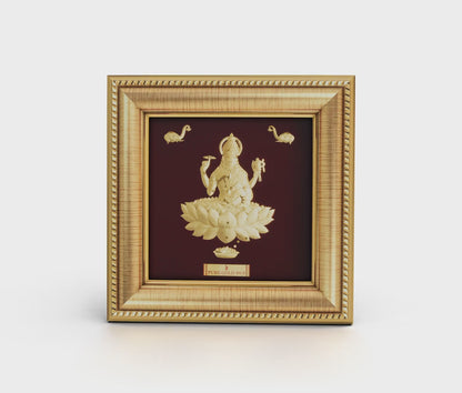 Prima Art Lakshmi 24K Gold Sheet Artwork Frame best for festival and corporate gifting 