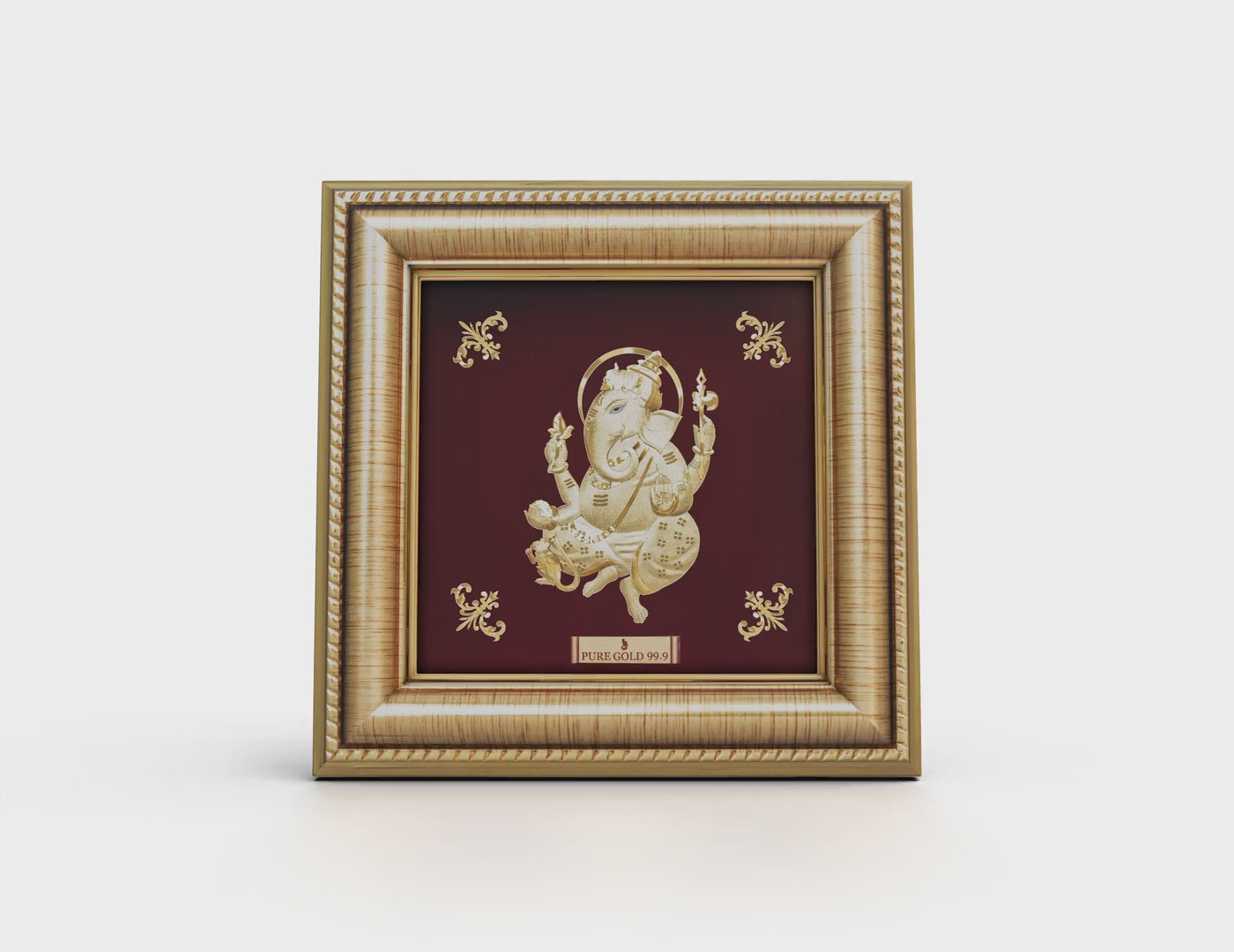 Prima Art Ganesha 24K Gold Sheet Artwork Frame best for festival and corporate gifting 