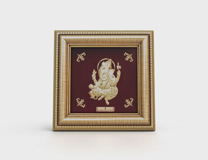 Prima Art Ganesha 24K Gold Sheet Artwork Frame best for festival and corporate gifting 