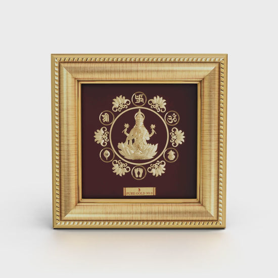 Lakshmi Ji 24K Pure Gold Sheet Art