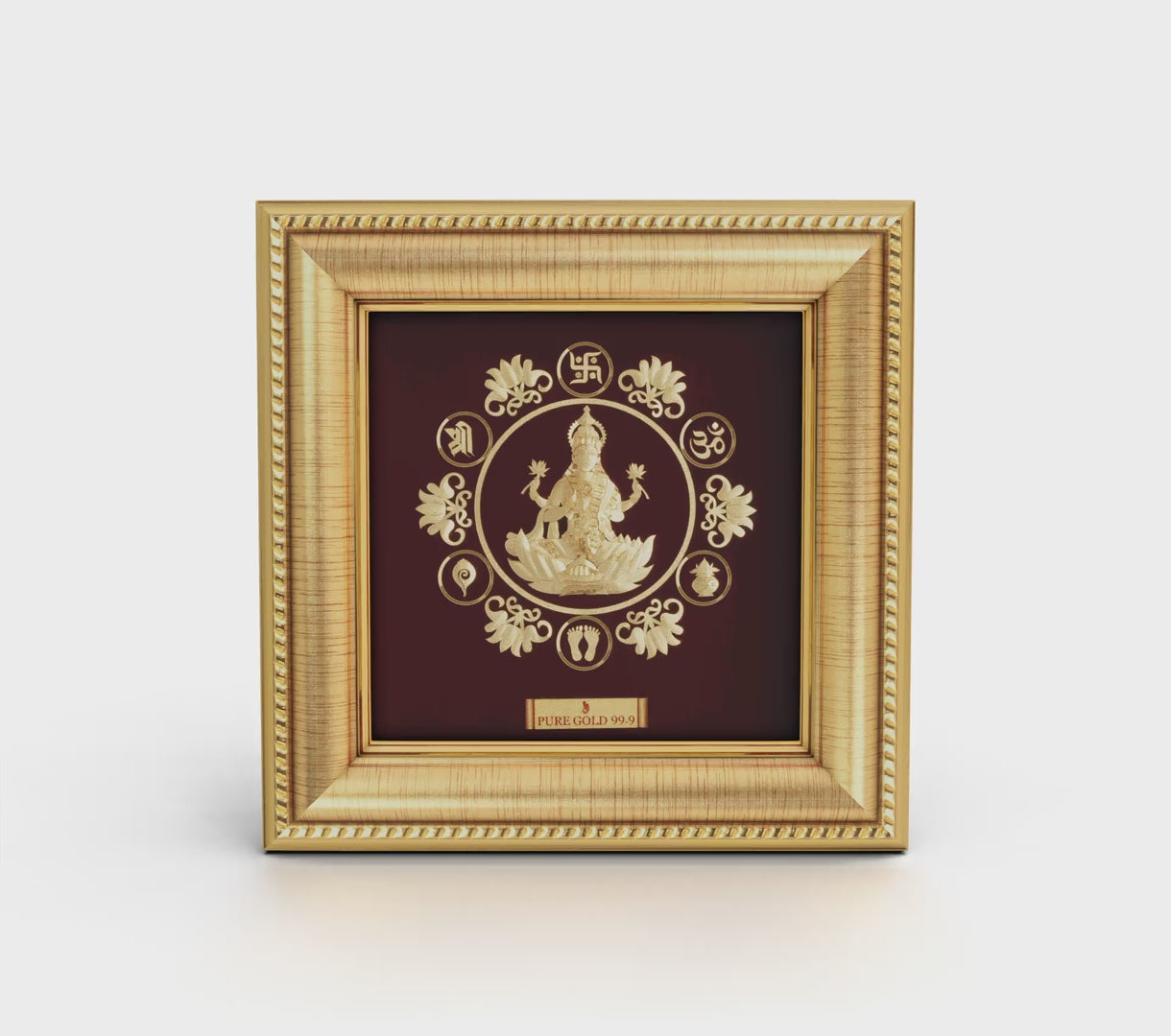 Lakshmi Ji 24K Pure Gold Sheet Art