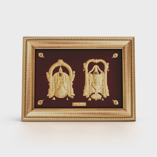 24K gold Balaji artwork in premium frame – perfect for home decor and gifting